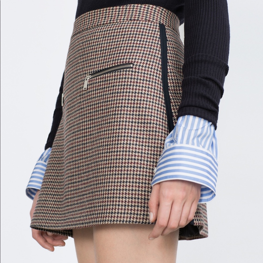 ZARA CHECK MINI SKIRT